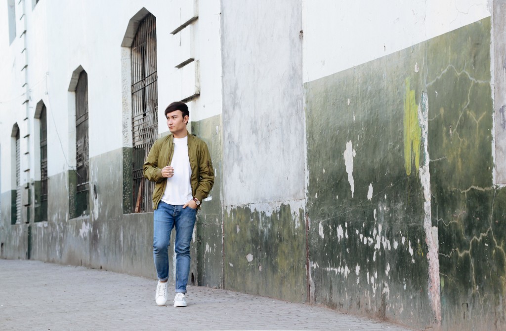 style fashion blogger cebu bomber green