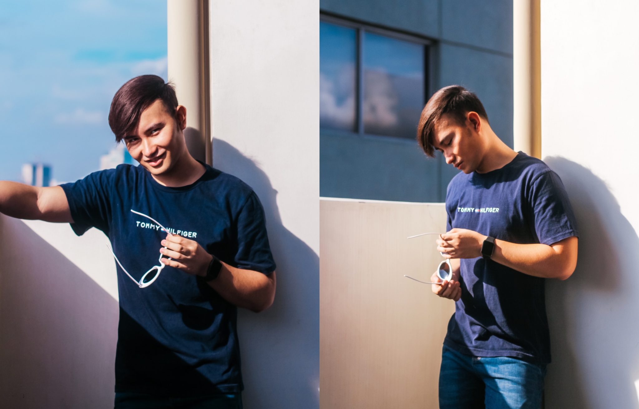 blue shirt cebu fashion blogger style men